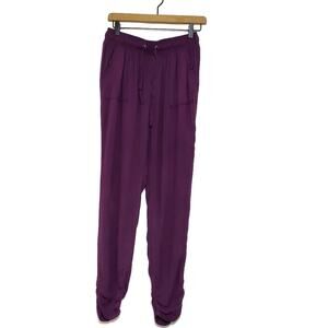 Rewash | Soft Lounge Jogger Pants with Ruched Ankles, Pockets and Elastic Waist